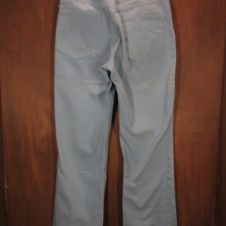 ビンテージ60’s70’s●ブーツカットパンツ水色実寸W82cm●250211j2-m-pnt-ot-w32古着1960s1970s
