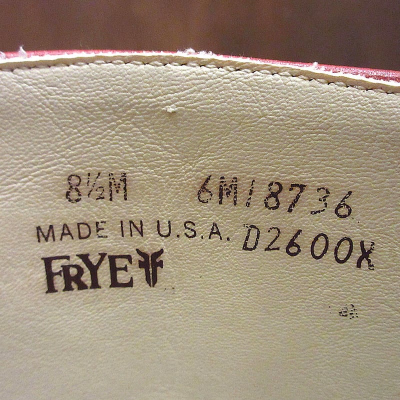 【80s USA製】美品 フライ ウエスタンブーツ FRYE ヴィンテージ 8 FRYE - 古着 フライ FRYE ウエスタンブーツ USA製 7.5B