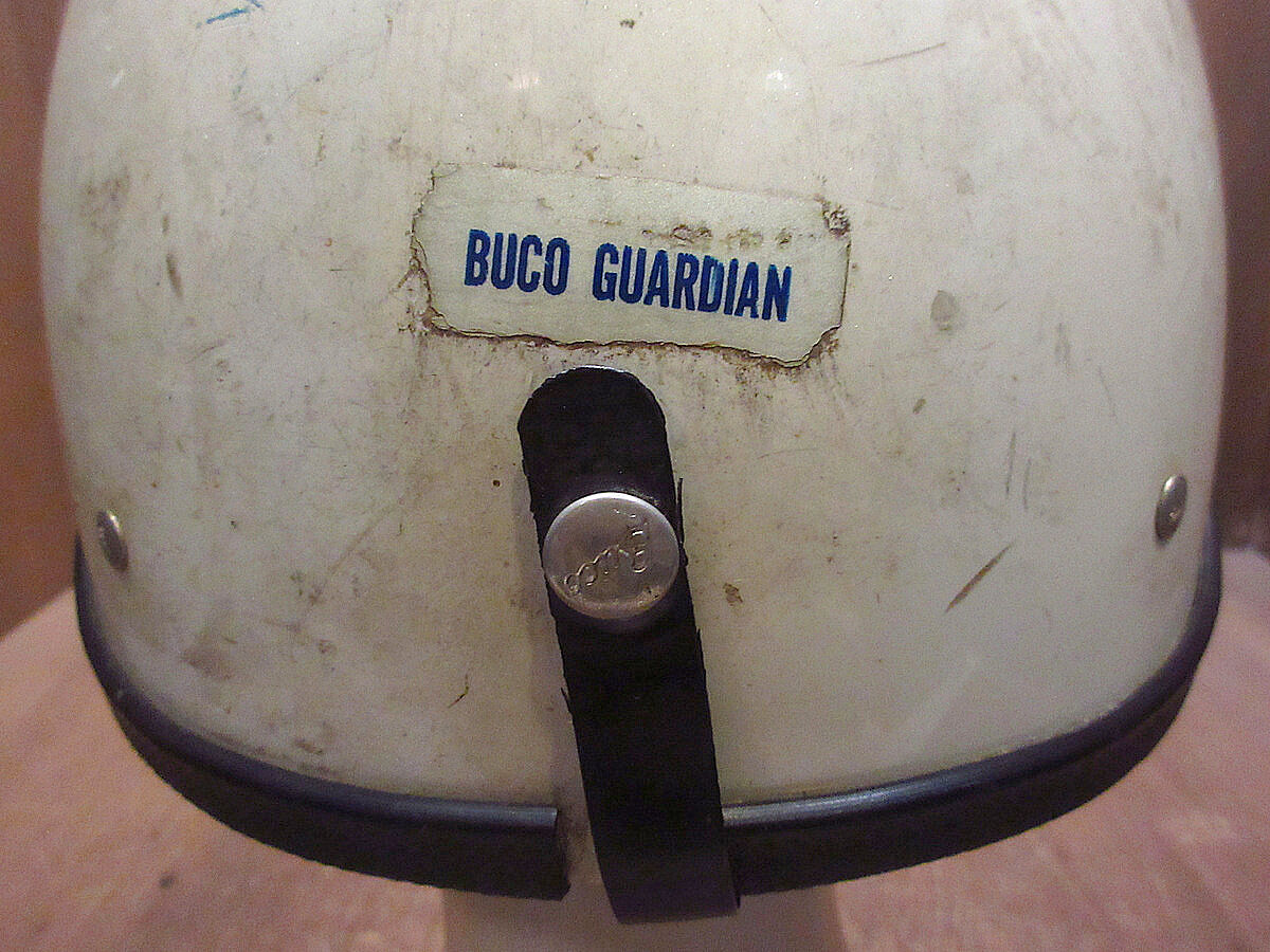 ビンテージ60's○BUCO GUARDIANハーフヘルメット白○221011i7 ビンテージ60's○BUCO GUARDIANハーフヘルメット白○221011i7