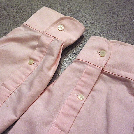 ビンテージ80's90’s●John Martin長袖ボタンダウンドレスシャツピンクsize 16-33●230904m4-m-lssh-drsトップス無地メンズ古着