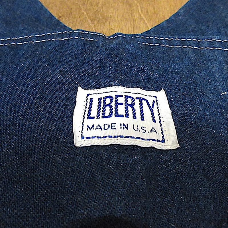 アメリカ製ビンテージ LIBERTY デニムオーバーオール LIBERTY リバティ アメリカ古着 オーバーオール ブラック 黒