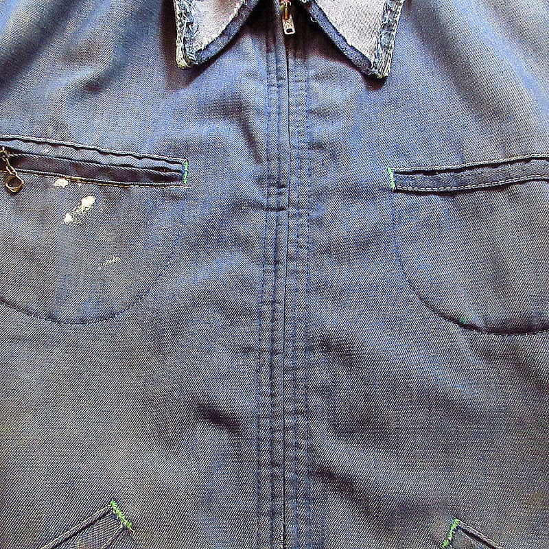 ビンテージ70's○OSHKOSH B'GOSH 711裏地ブランケットデニムワーク