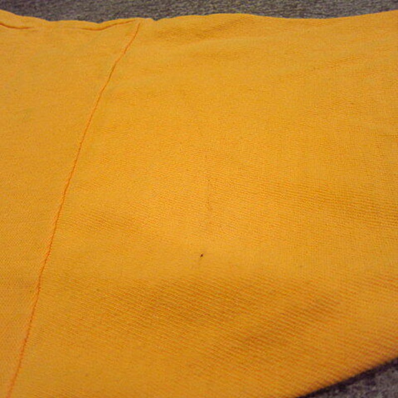 ビンテージ70's○RUSSELL 金タグ プリントTシャツ黄 Size M○odst 197