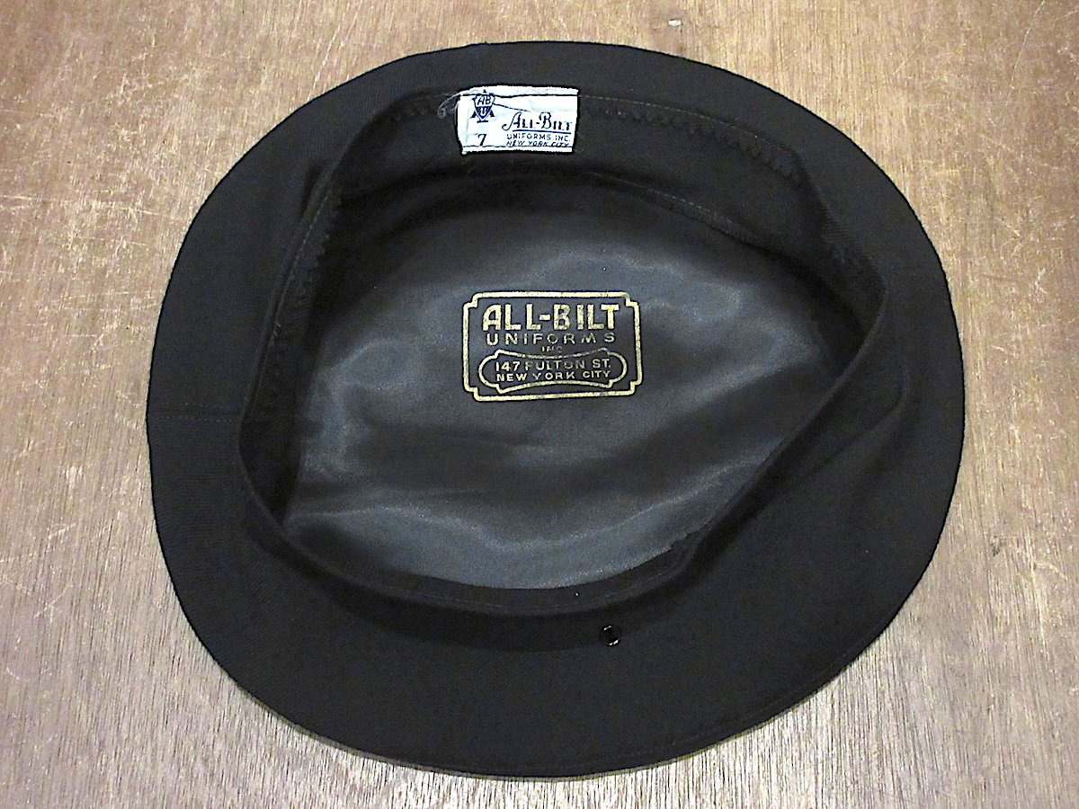 ビンテージ40's○DEADSTOCK ALL-BILTウールベレー帽カバー黒