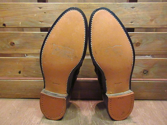 ビンテージ50's○DEADSTOCK Bondshireヴァンプローファー黒8 1/2 B○