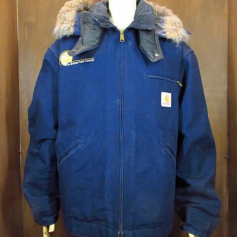 MADE IN U.S.A. Carhartt フード付きデトロイトジャケット紺 46○210