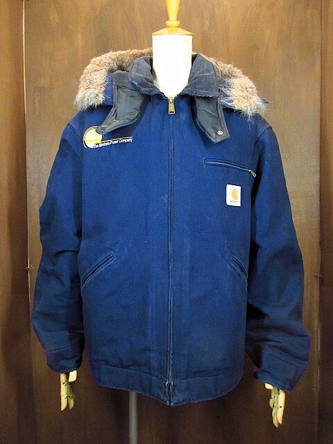 MADE IN U.S.A. Carhartt フード付きデトロイトジャケット紺 46○210