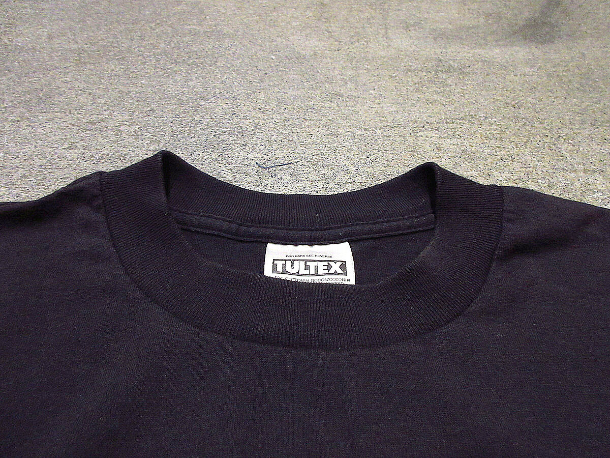 ビンテージ90's○TULTEX無地コットンポケットTシャツ黒size XL