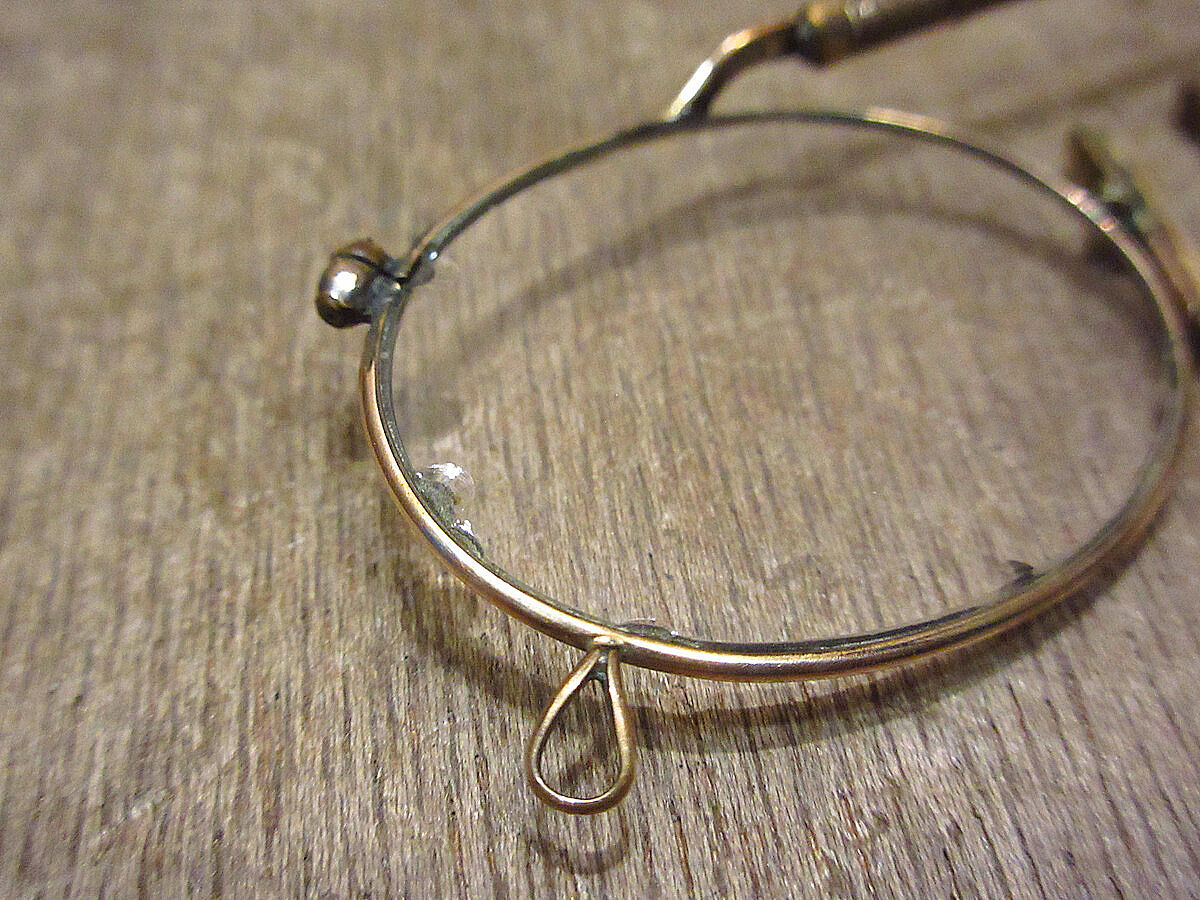 ビンテージ~30's○バースプリング型フィンチ眼鏡○221129i1-eygls