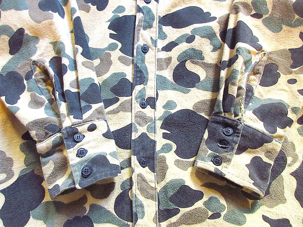 ビンテージ70's80's○ダックハンターカモシャモアコットン長袖