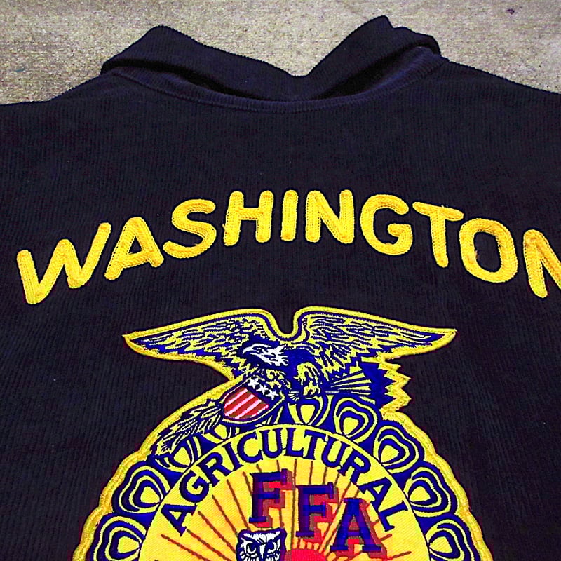 FFAワッペン付きコーデュロイファーマーズジャケット紺size 100