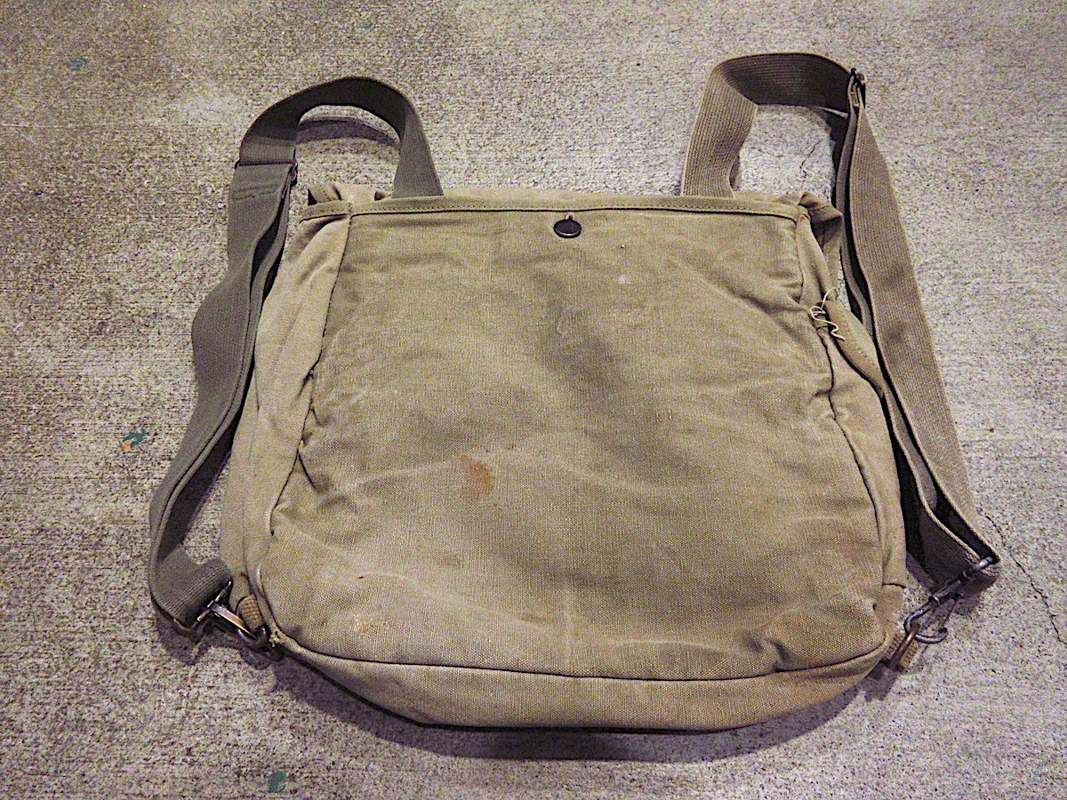 ビンテージ40's○U.S.ARMYステンシル入りミュゼットバッグ○240103m3