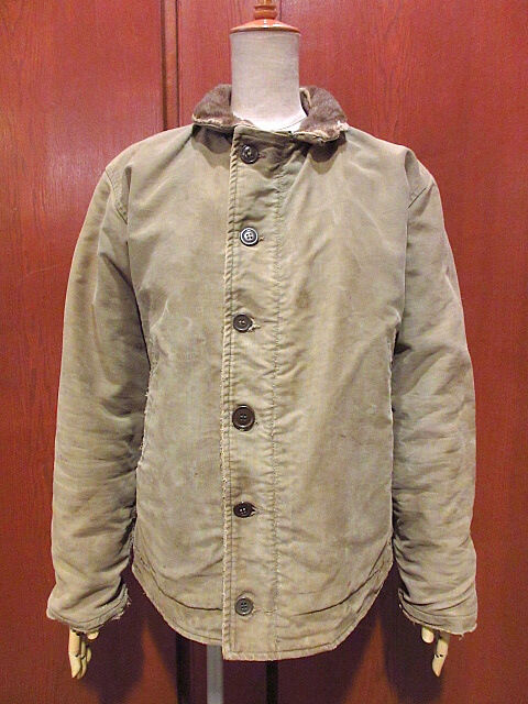 ビンテージ40's○U.S.NAVY N-1ステンシル入りデッキジャケット