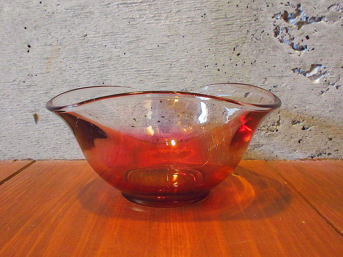 ビンテージ○ガラスボウルピンク○231206k5-tbwr 食器インテリア