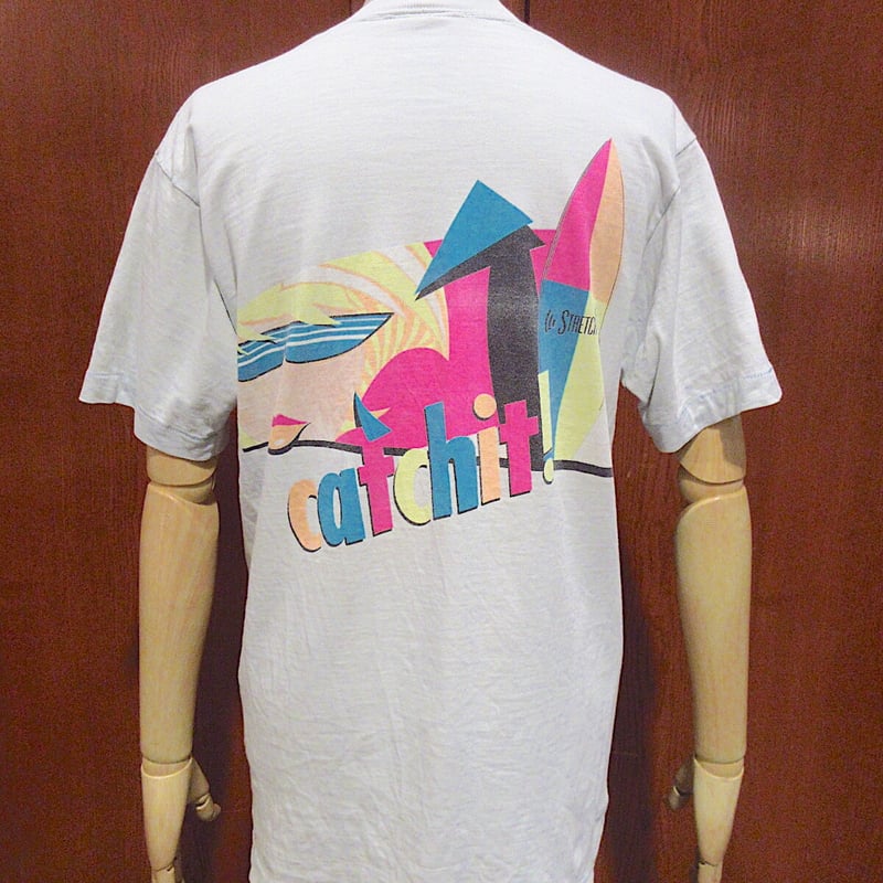 ビンテージ80's○catchit!コットン両面ポケットTシャツ
