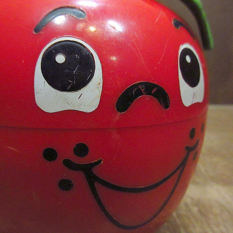 ビンテージ70's○FISHER PRICE Happy Apple○1970sフィッシャープ