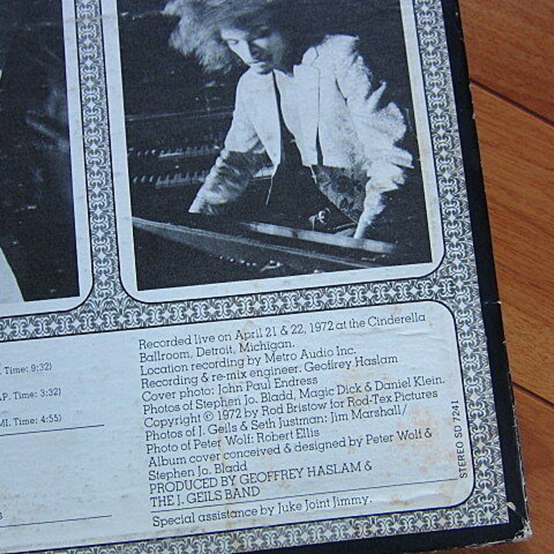 国内見本盤７インチ　J・ガイルズ・バンド J. Geils Band 国内見本盤7インチ J・ガイルズ・バンド J. Geils Band