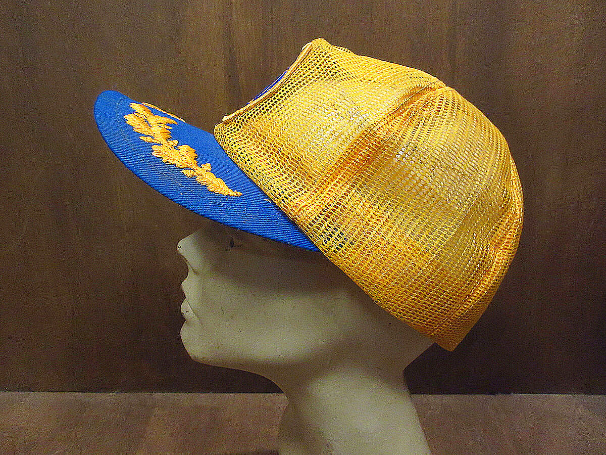 ビンテージ70's80's○NAPAワッペン付きスナップバックメッシュキャップ