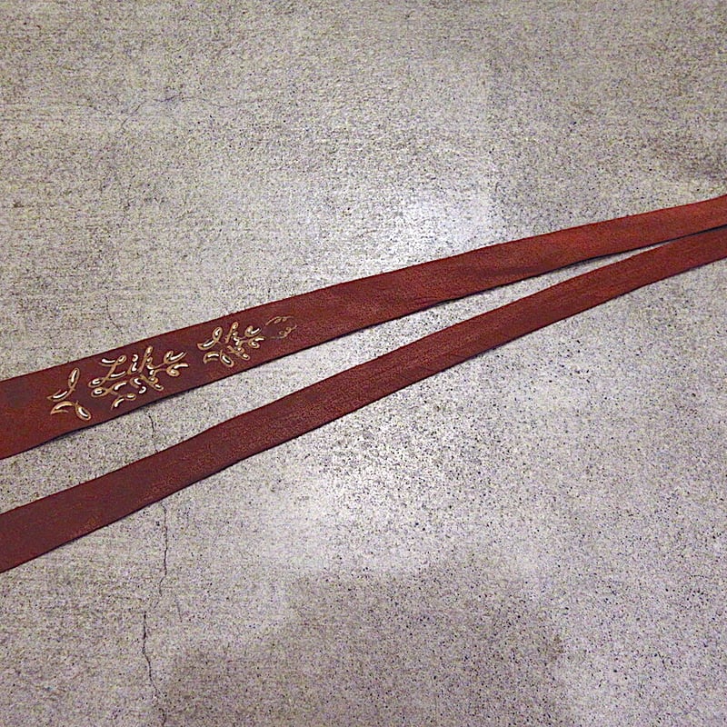 ビンテージ50's○模様入りスクエアタイ茶○231024c10-nct 1950s