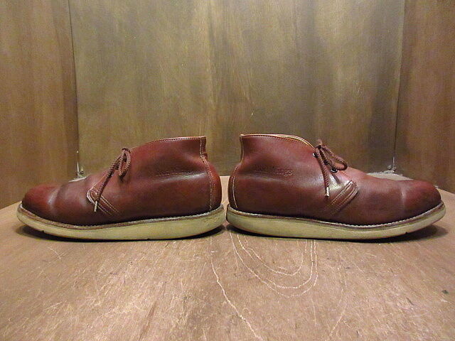 ビンテージ90's○RED WING 595刺繍羽根タグチャッカブーツ茶11D