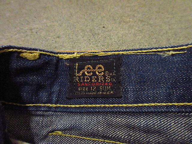 ビンテージ70's○Lee RIDERSサイド黒タグボーイズジーンズsize 12 SLIM