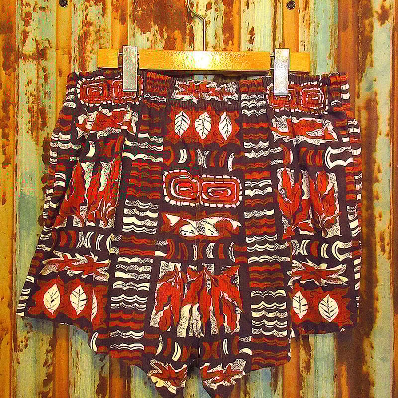 中古（やや傷や汚れあり） ビンテージ50's○Jantzen総柄スイムショーツ