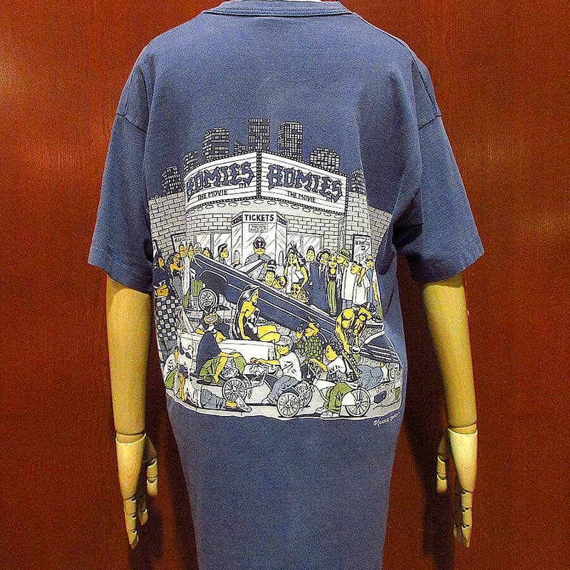 ビンテージ90's○HOMIES GONZALES GRAPHICS両面プリントTシャツsiz
