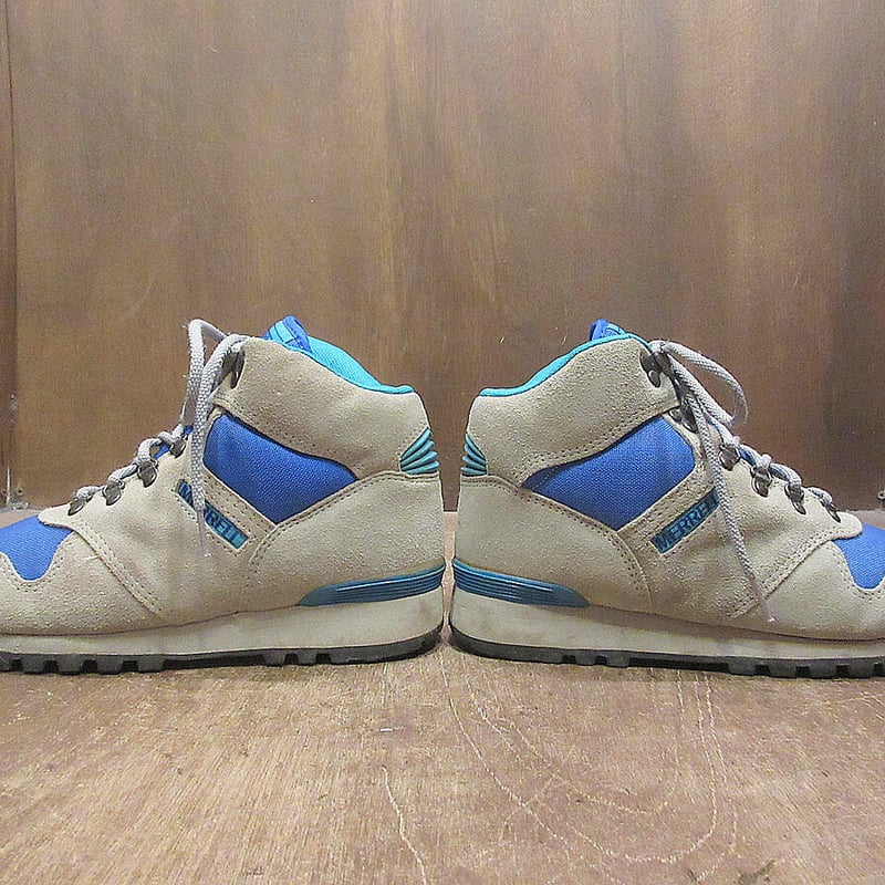 MERRELL - ビンテージ MERRELL トレッキングブーツ 良い味 グレー×紺 レディース W40 25cm Z850 ビンテージ80's○DEADSTOCK MERRELLレディーススウェード