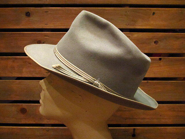 ビンテージ40's○CHAMPフェドラハットグレー7○odst 1940sフェルト