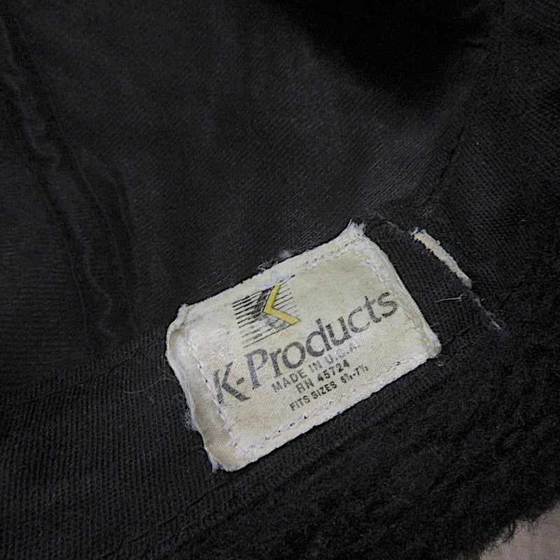 ビンテージ70's80's○JOHN DEERE耳当て付きキャップ黒size 6 7/8 - 7 1