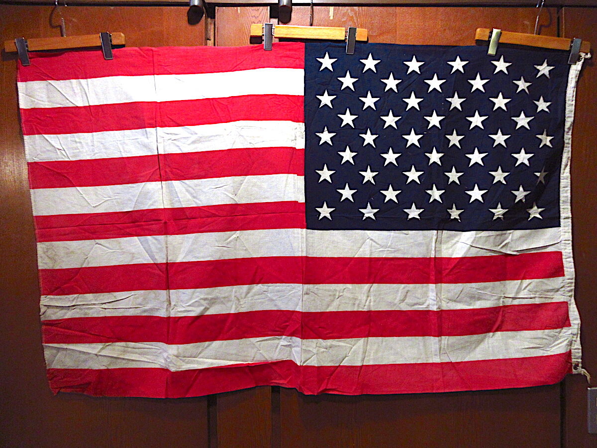 ビンテージ60's70's○50星アメリカ星条旗size 約82cm×役144cm○23042