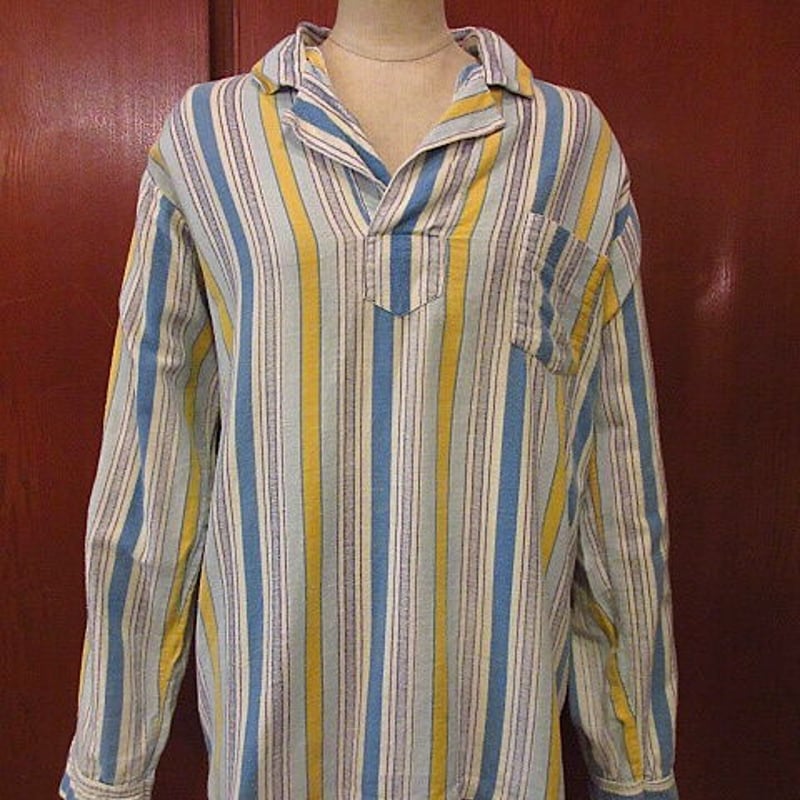 50's BRENT パジャマ ネルシャツ 50's BRENT パジャマ ネルシャツ 1950s BRENT パジャマシャツ 表記C (L