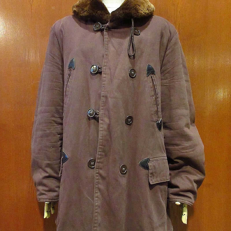 ビンテージ50's○Sears裏地ムートンコットンマッキーノコート茶 ビンテージ50's○Sears裏地ムートンコットンマッキーノコート茶
