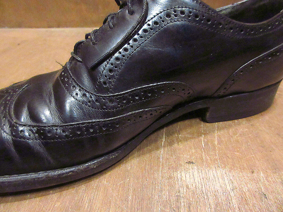 【ビンテージ】1980’s-1990’sChurch’sウイングチップシューズ黒 ビンテージ】1980's-1990'sChurch'sウイングチップシューズ黒