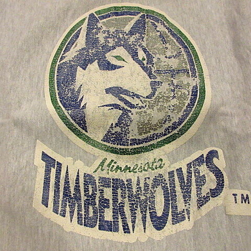 ビンテージ90's○Champion Minnesota TIMBERWOLVESリバースウィ