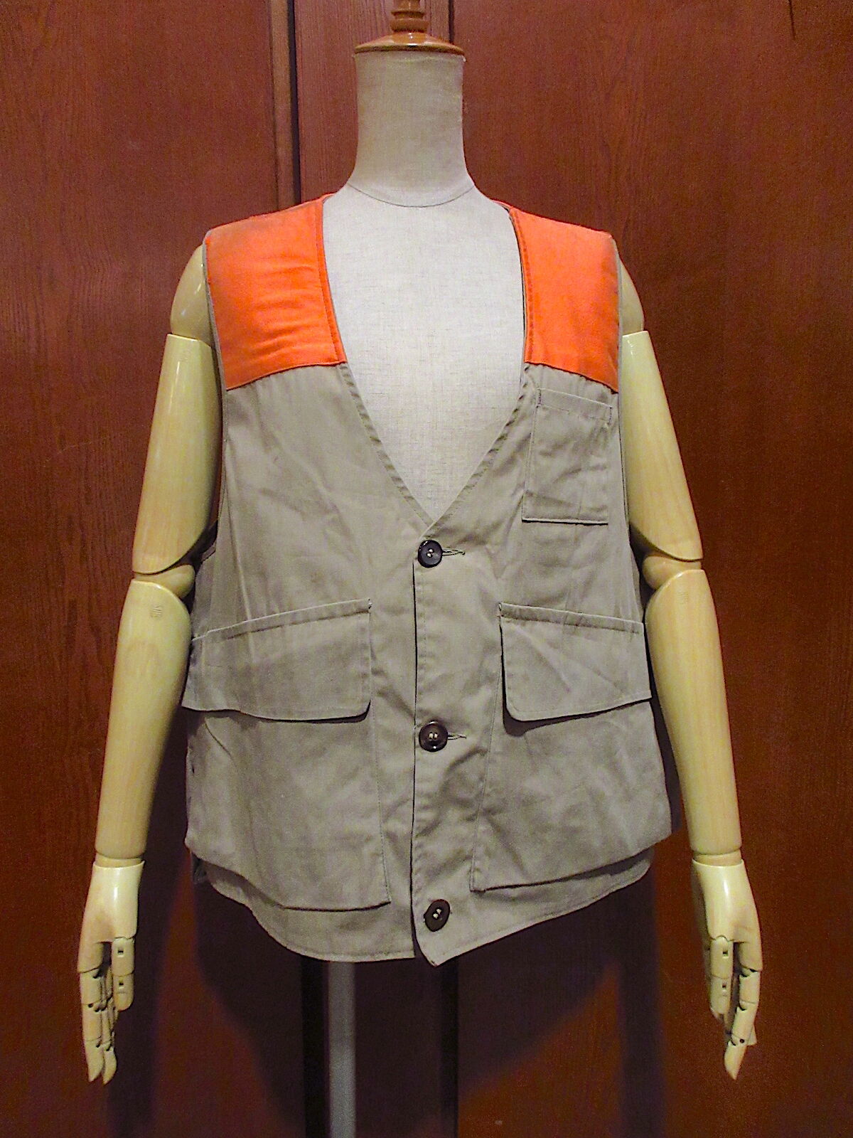 50s llbean エルエルビーン 筆記体タグ フィッシング ベスト 黒タグ