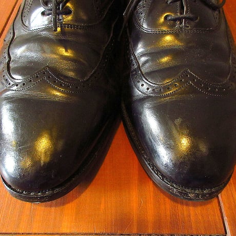 Johnston ＆ Nurphyウイングチップシューズ黒size 10 E/C●230530k7-m-dshs-28cmレザー革靴ドレスシューズビジネスシューズ古靴