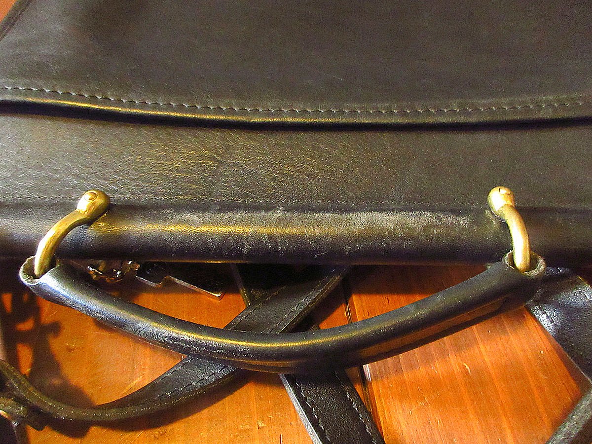JACK GEORGESレザーショルダーバッグ黒○240911j7-bag-shd古着アクセサ