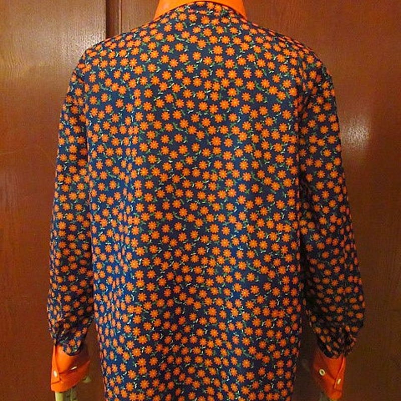 70's SKYR 総柄ナイロンシャツ