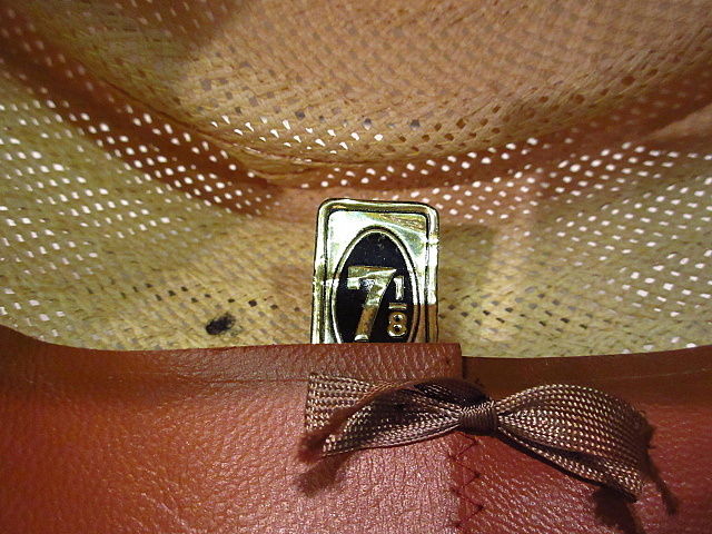 ビンテージ30's40's○J.C.PENNEY COストローハット7 1/8○200607n