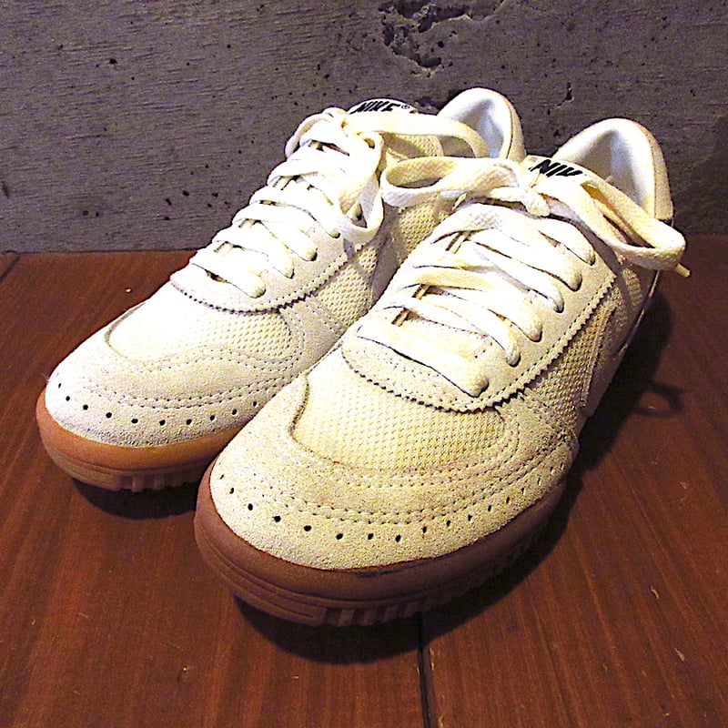 ビンテージ80's○DEADSTOCK NIKE Focus Aceスニーカー白×グレーsiz