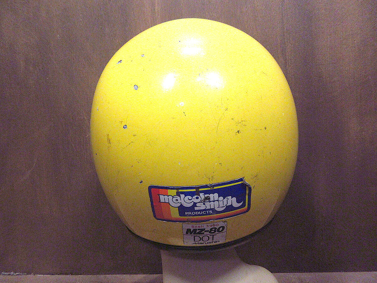 ビンテージ80's○Marushin MZ-80ジェットヘルメット黄色○220803s1-hl