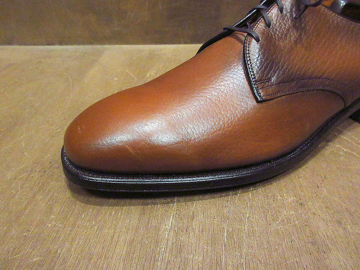 ビンテージ70's○DEADSTOCK Scholl COPEGプレーントゥシューズ茶size