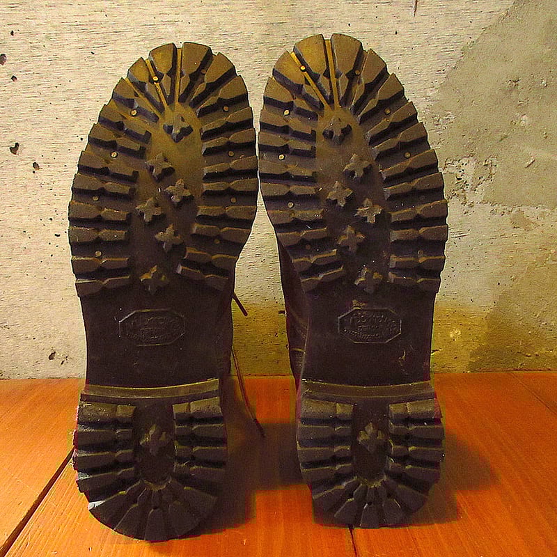 ビンテージ50's○Searsレザーワークブーツ焦げ茶size 8 1/2 E○240213k