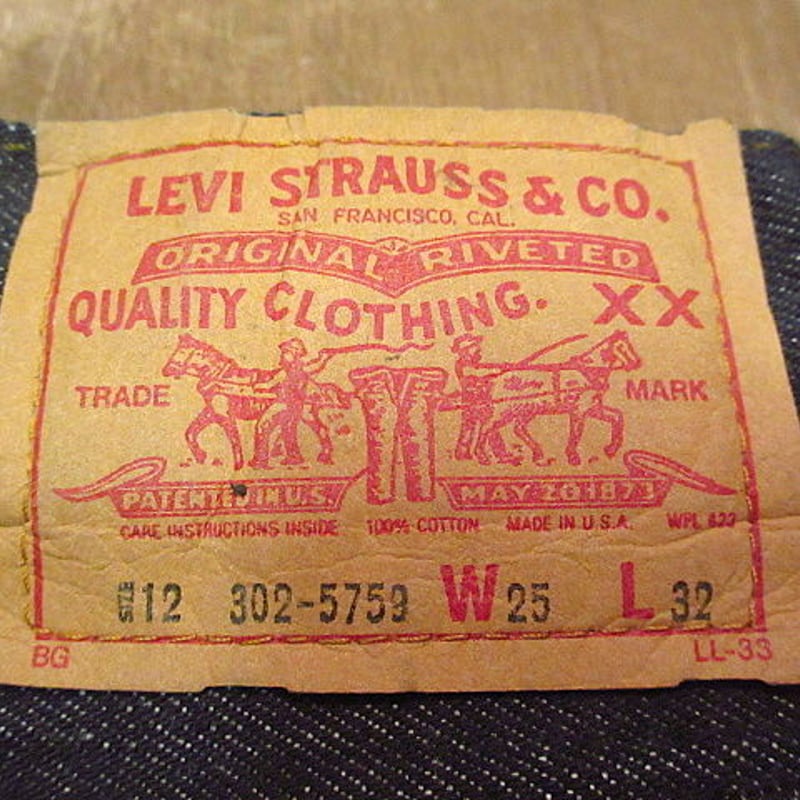ビンテージ80's○DEADSTOCK Levi's 302 W25 L32○200726n7
