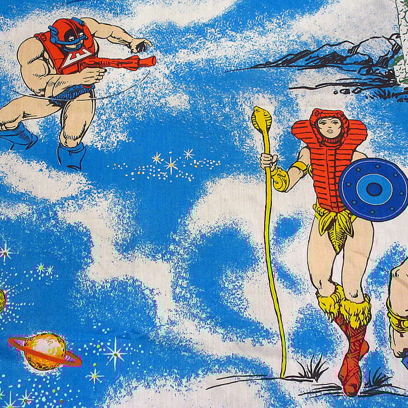 ビンテージ70's○マスターズ・オブ・ユニバースベッドシーツsize約