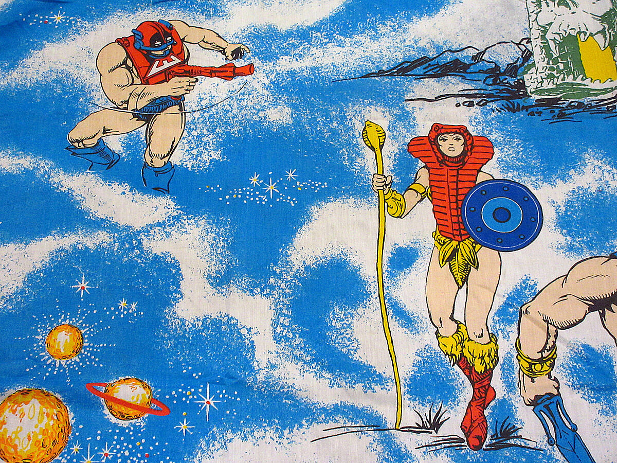 ビンテージ70's○マスターズ・オブ・ユニバースベッドシーツsize約