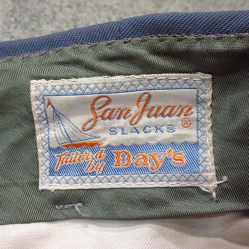 ビンテージ40's50's○Day'sツータックレーヨンギャバジンスラックス