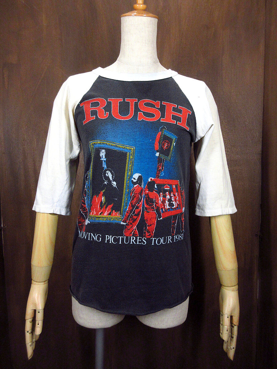 ビンテージ80's○RUSH MOVING PICTURES TOUR 1981ラグランTシャ...
