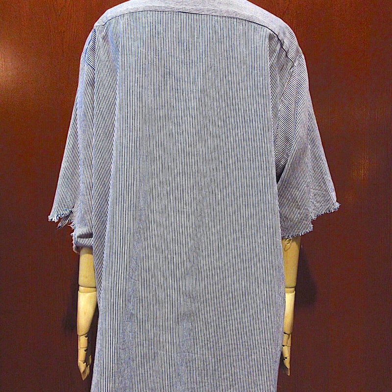 ビンテージ70's○Leeヒッコリーストライプ半袖シャツsize 17-17 1/2